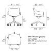 Превью Стул поворотный Manta на колесиках
