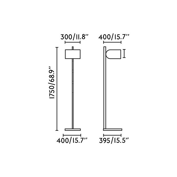 Торшер Stand Up черного и белого цвета E27 20W