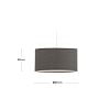 Превью Nazli small linen light shade with grey finish Ø 40 cm