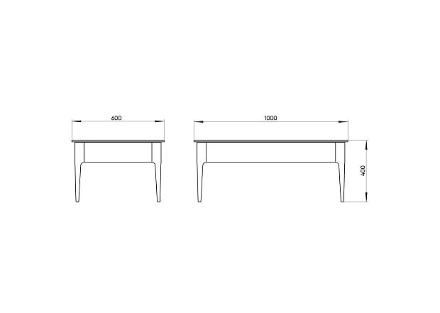 Журнальный столик Type 100*60 см (светло-серый)