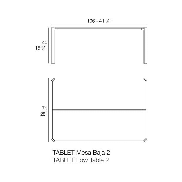 Столик Tablet 105x70 см