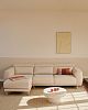 Превью 3-местный диван Singa с левым шезлонгом белого цвета 296 см