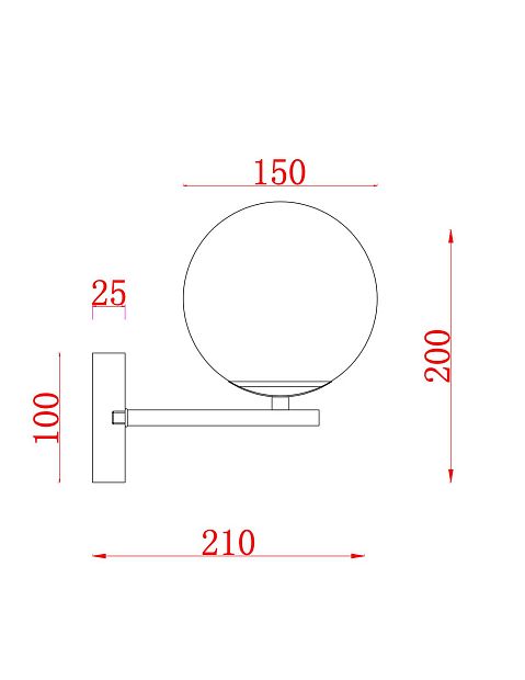 Настенный светильник (бра) Marble FR5230WL-01BS