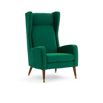 Кресло XXL из велюра Y 1-мест. зеленый
