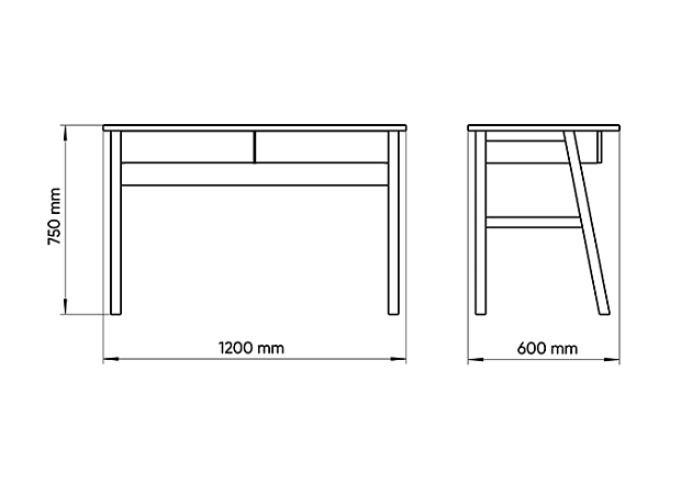 Стол письменный Classic М1 60*120 см (белый)