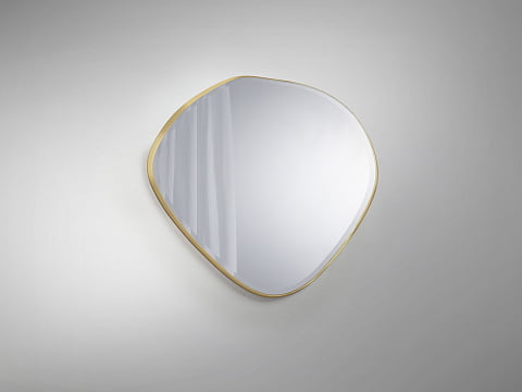 Зеркало овальное Mimo 80X80 золотое