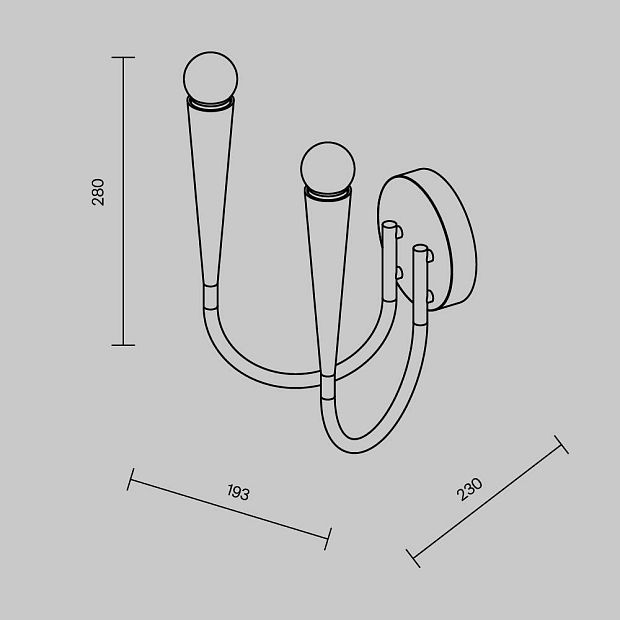 Настенный светильник (бра) Branches FR5253WL-02BS