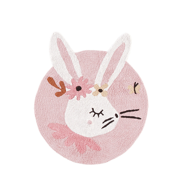 Коврик детский Lapin Fleuri 120 x 120 см разноцветный