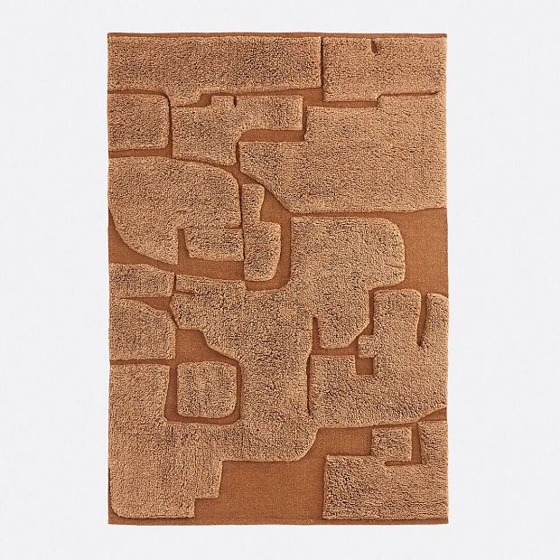 Ковер из шерсти Elfiga 120 x 170 см каштановый