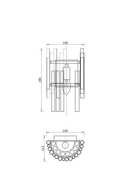 Настенный светильник (бра) Coliseo MOD135WL-01BS