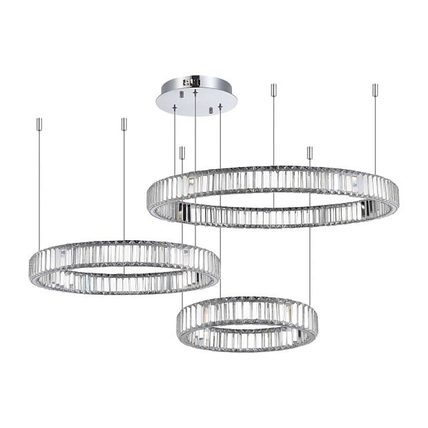 Люстра подвесная TIVOLI Хром/Прозрачный LED 1*122W 4000K