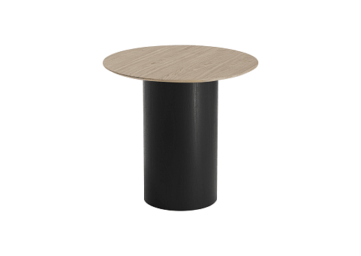 Стол обеденный Type D 80 см основание D 39 см (натуральный дуб, черный)