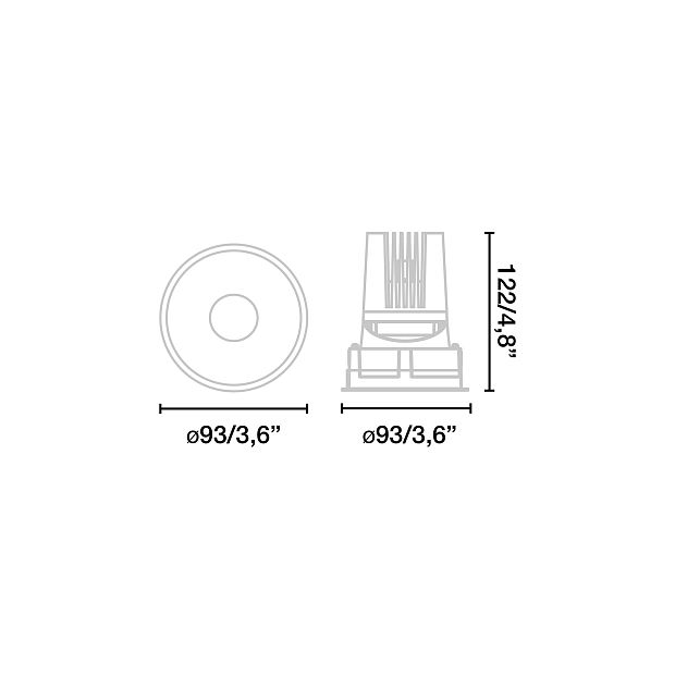 Трековый светильник Cylinder LED белый 41,5W 3100K 56є TR