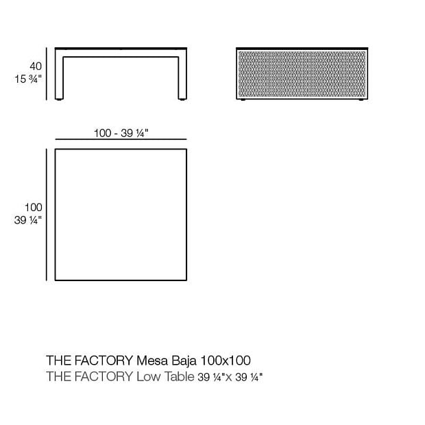 Столик The factory 100x100x40