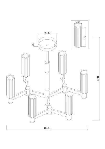 Люстра Ambra FR5167PL-06BS