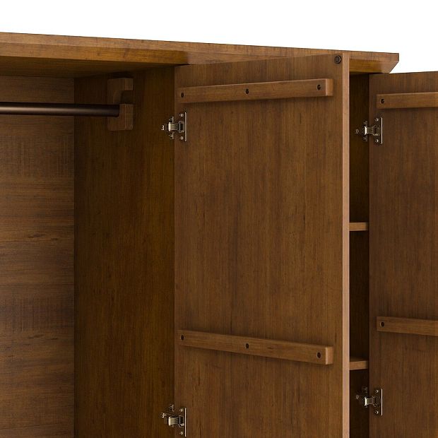 Шкаф 3 дверцы 4 ящика 23 пространства для одежды Lindley единый размер каштановый