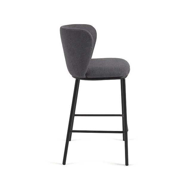 Ciselia Полубарный стул из темно-серой синели 65 см