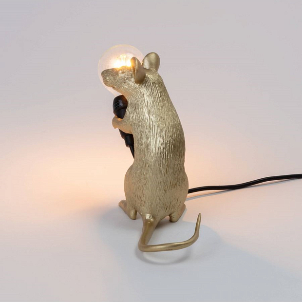 Настольная лампа Mouse Lamp Sitting GOLD USB