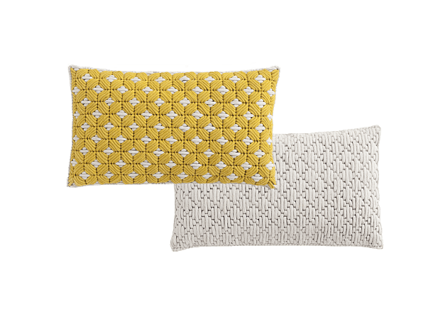 Подушка Silai Yellow - White 60x35