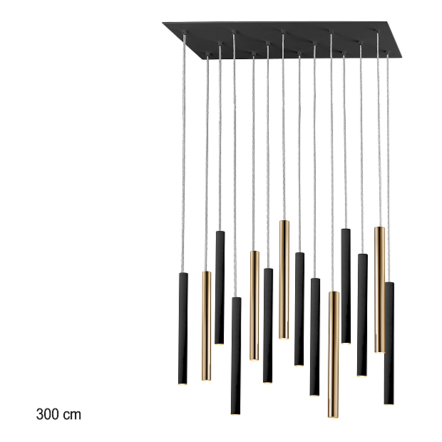Подвесной светильник Varas 14L золото/черный DIM 300 см