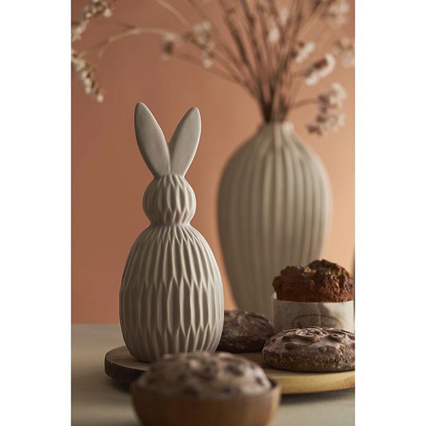 Декор из фарфора бежевого цвета trendy bunny из коллекции essential, 9,2х9,2x22,6 см