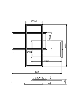 Потолочный светильник Maytoni MOD016CL-L80BK