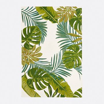 Плоский тканый ковер для внутренних помещений и улицы Mokoa 160 x 230 см зеленый