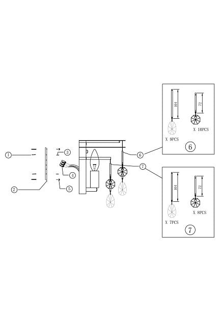 Настенный светильник (бра) Linn MOD091WL-01CH