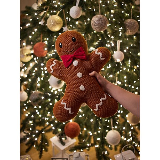 Подушка вязаная classy gingerbread из коллекции new year essential, 40х50 см