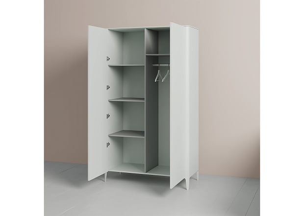 Шкаф Type 2-х створчатый высокий (светло-серый)