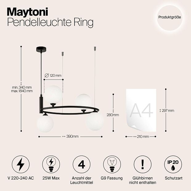 Подвесной светильник Ring MOD013PL-04B