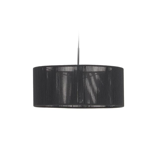 CANTIA Cantia cotton ceiling light shade with black finish Ш