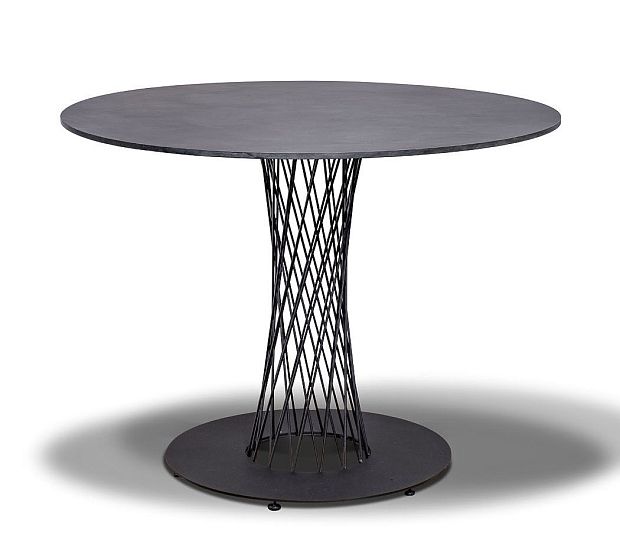 Diego "Диего" обеденный стол из HPL круглый Ø100см, цвет "серый гранит"