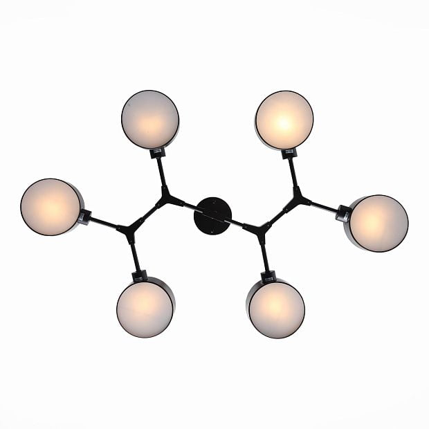 Светильник потолочный Черный/Черный E14 6*60W