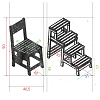 Превью Стул-стремянка массив березы, лак, цвет бук