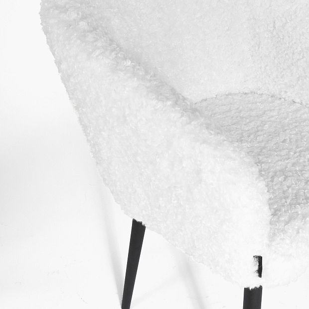 Стул Гарда (Garda) белый экомех ножки черные