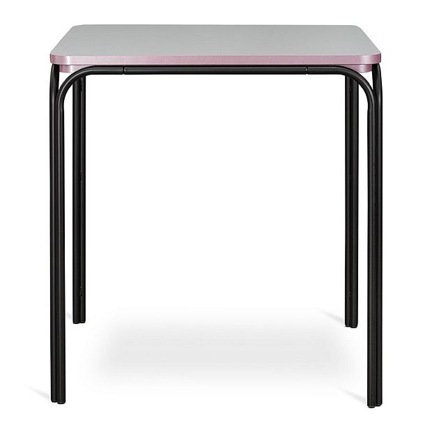 Стол обеденный ror, 70х70 см, черный/серый/розовый