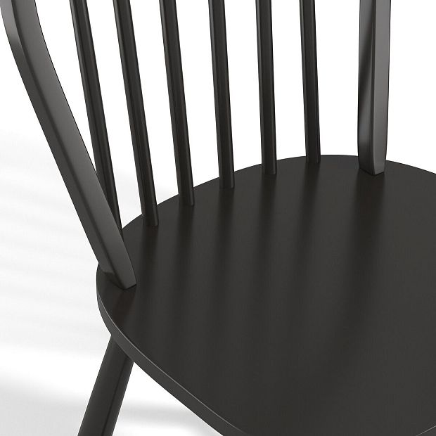 Комплект из 2 стульев с решетчатой спинкой WINDSOR единый размер черный
