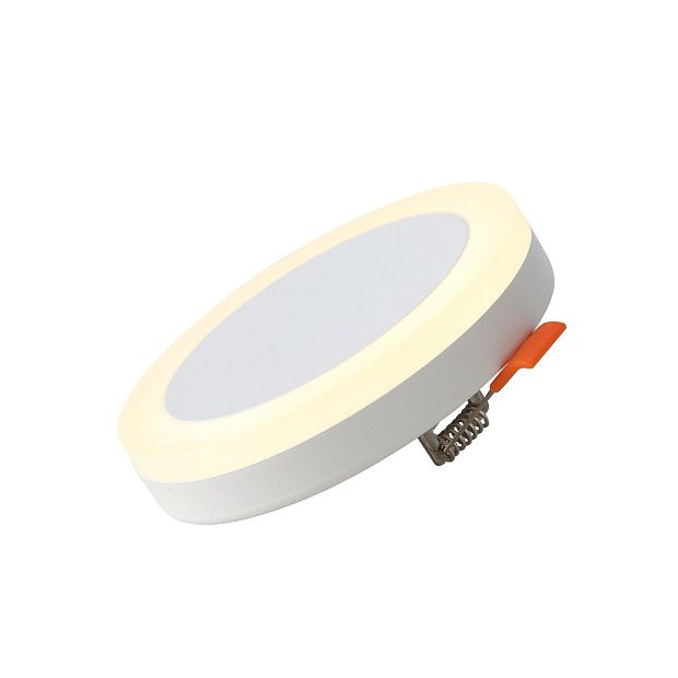 Светильник встраиваемый Белый LED 1*6W 3000K 468Lm Ra>80 120° IP20 D110xH20 170-240V