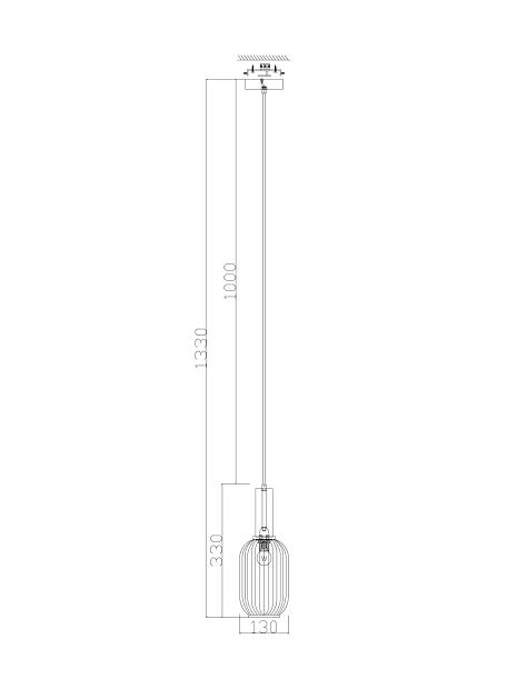 Подвесной светильник Zelma FR8013PL-01AM