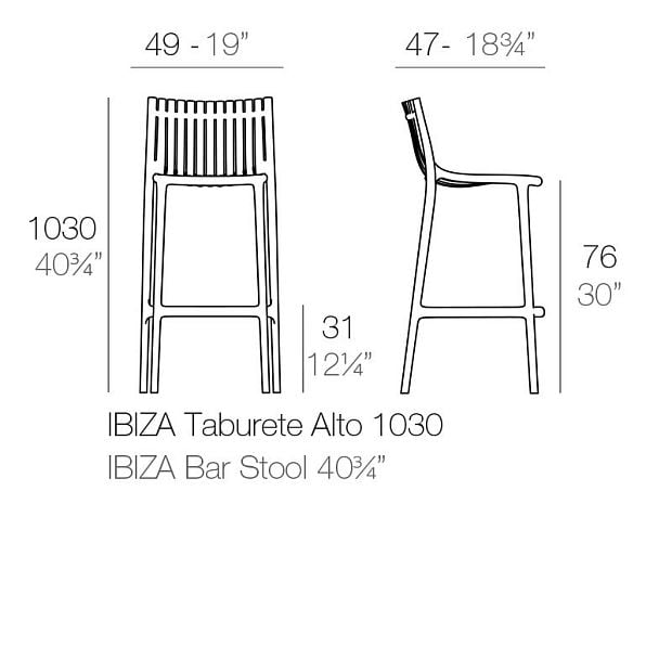 Барный сул Ibiza 74,5 cm