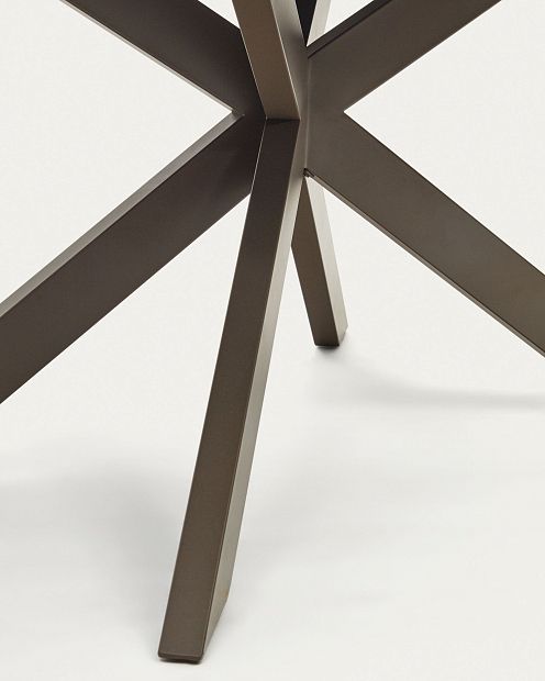 Atminda Раздвижной стол ножки из керамики и стали с коричневой отделкой 160 (210) x 90 см