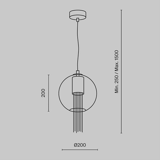 Подвесной светильник Flusso P095PL-01BZ