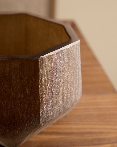 Terrava Ваза из коричневого стекла 11см