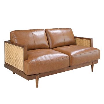 Диван 2-х местный 6176/KF8031-2P-M2731 из коричневой кожи
