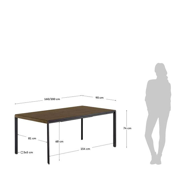 Стол Nadyria 160 (200) x 80 cm