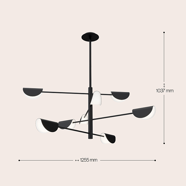 Подвесная люстра Maytoni Technical Mollis MOD126PL-08B