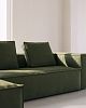 Превью 3-местный диван Blok с левым шезлонгом в зеленом толстом вельвете 330 см
