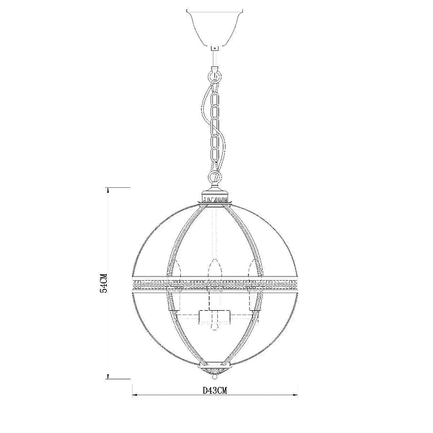 Люстра Residential 4 ant.brass