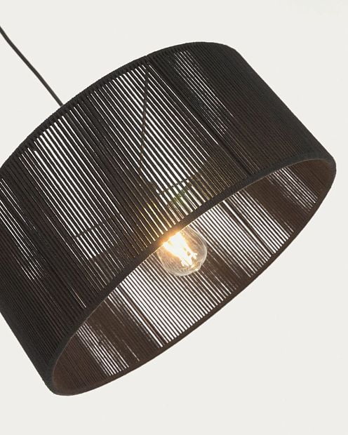 CANTIA Cantia cotton ceiling light shade with black finish Ш